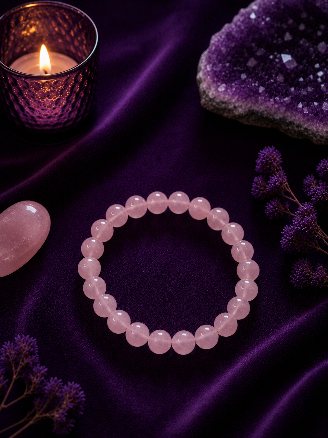 Bracelet en Quartz Rose