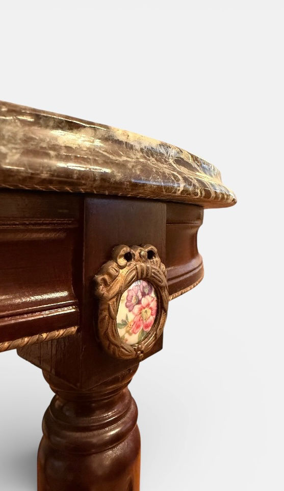 Thumbnail: Louis XVI Bouillotte Table — Marble Top