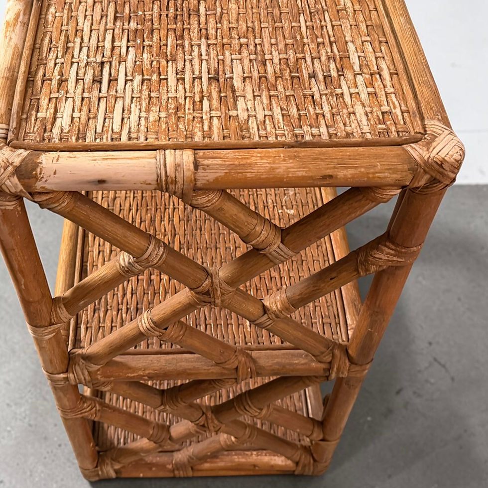 Miniaturebillede: Sydfransk rattan og bamboo étagère
