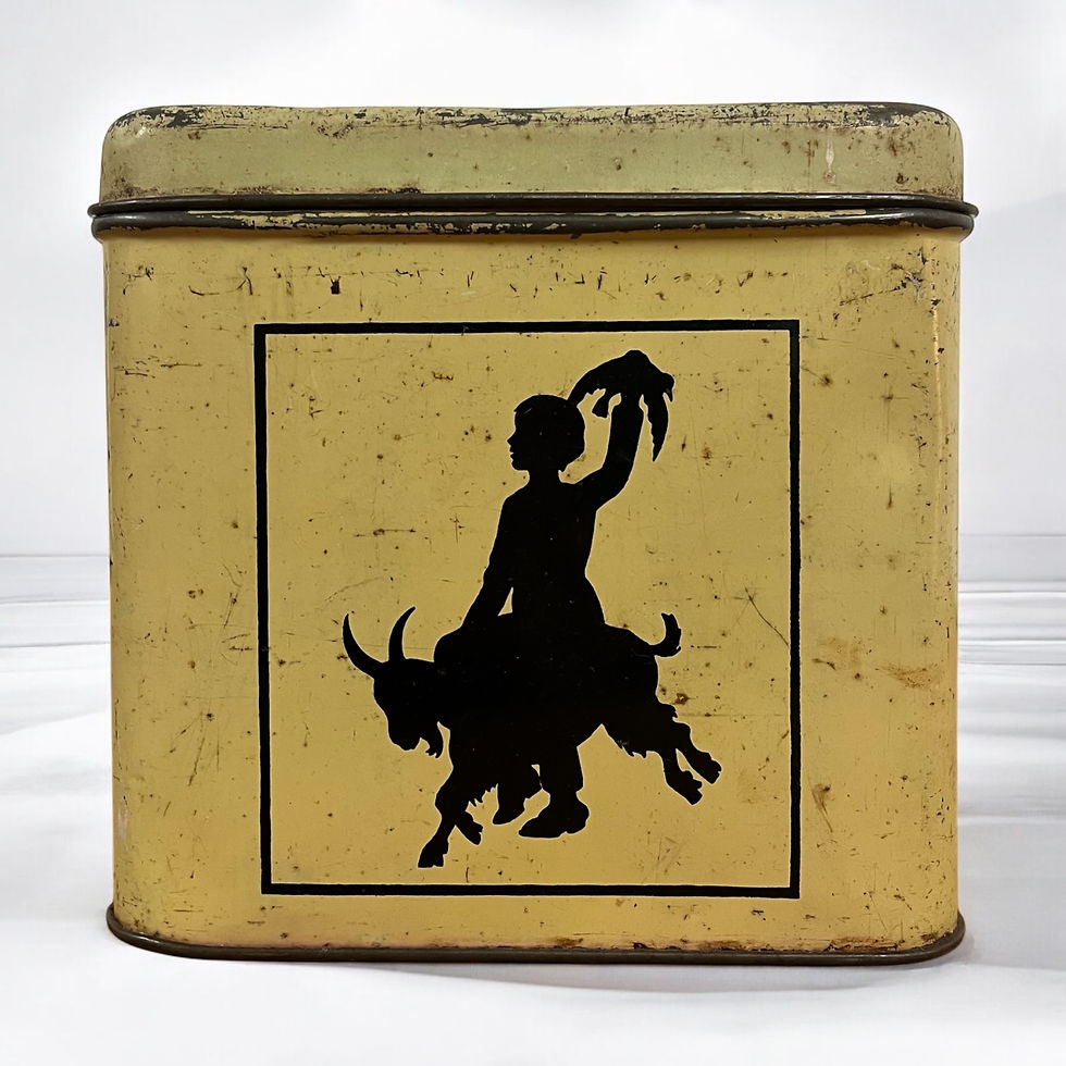 Thumbnail: Vintage tin box with H.C. Andersen silhouettes