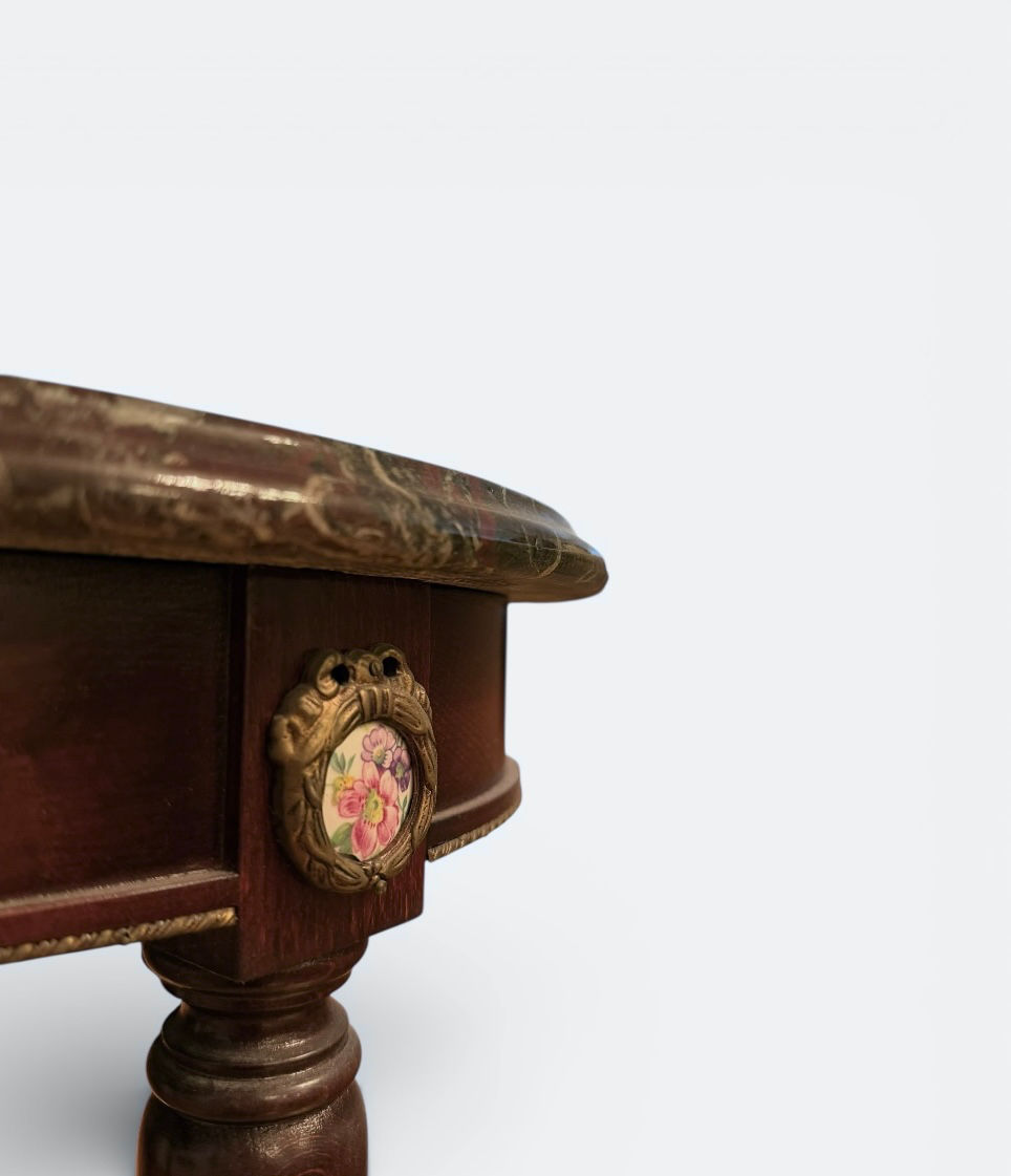 Thumbnail: Louis XVI Bouillotte Table — Marble Top