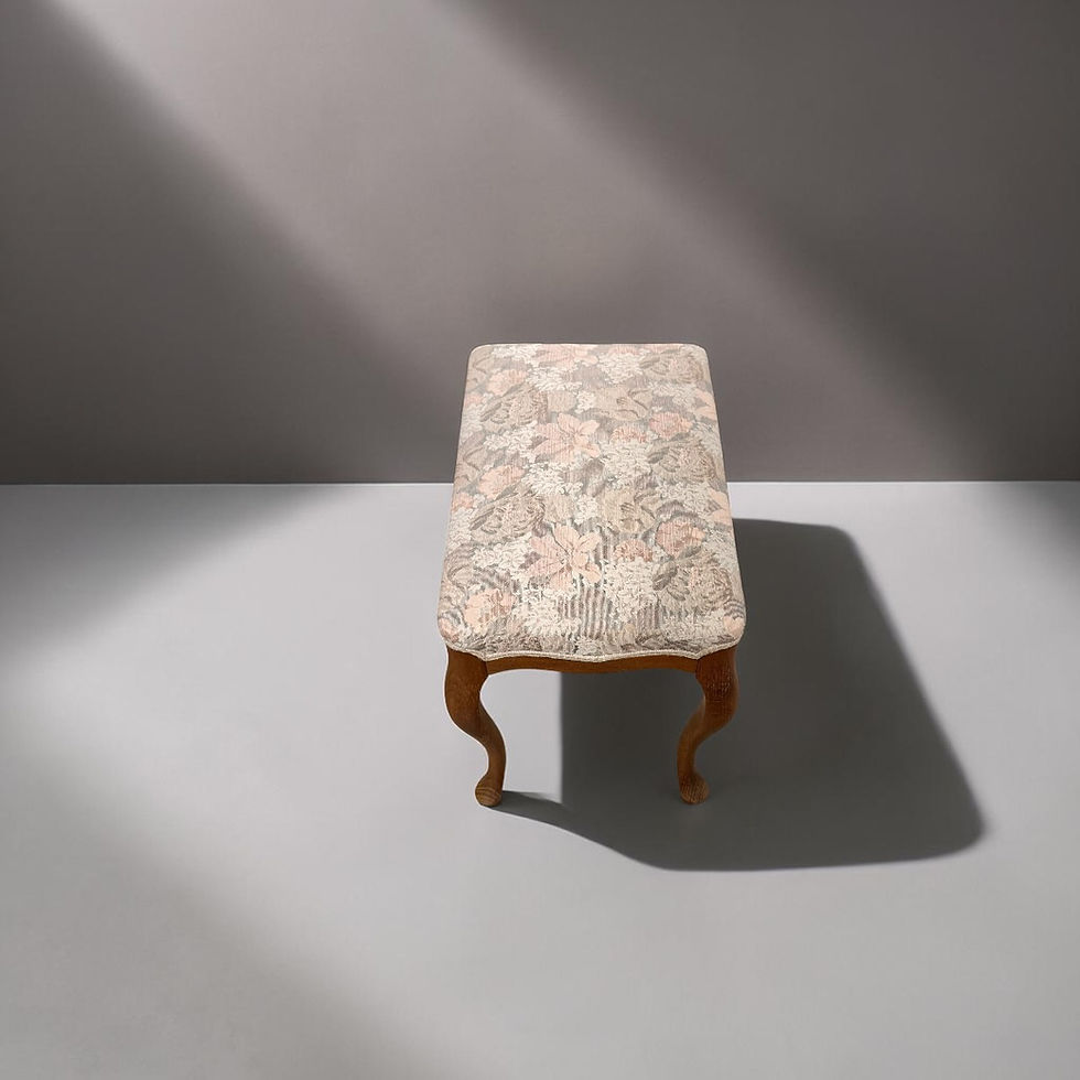 Miniaturebillede: Upholstered stool – cabriole legs, Europe, mid-20th century