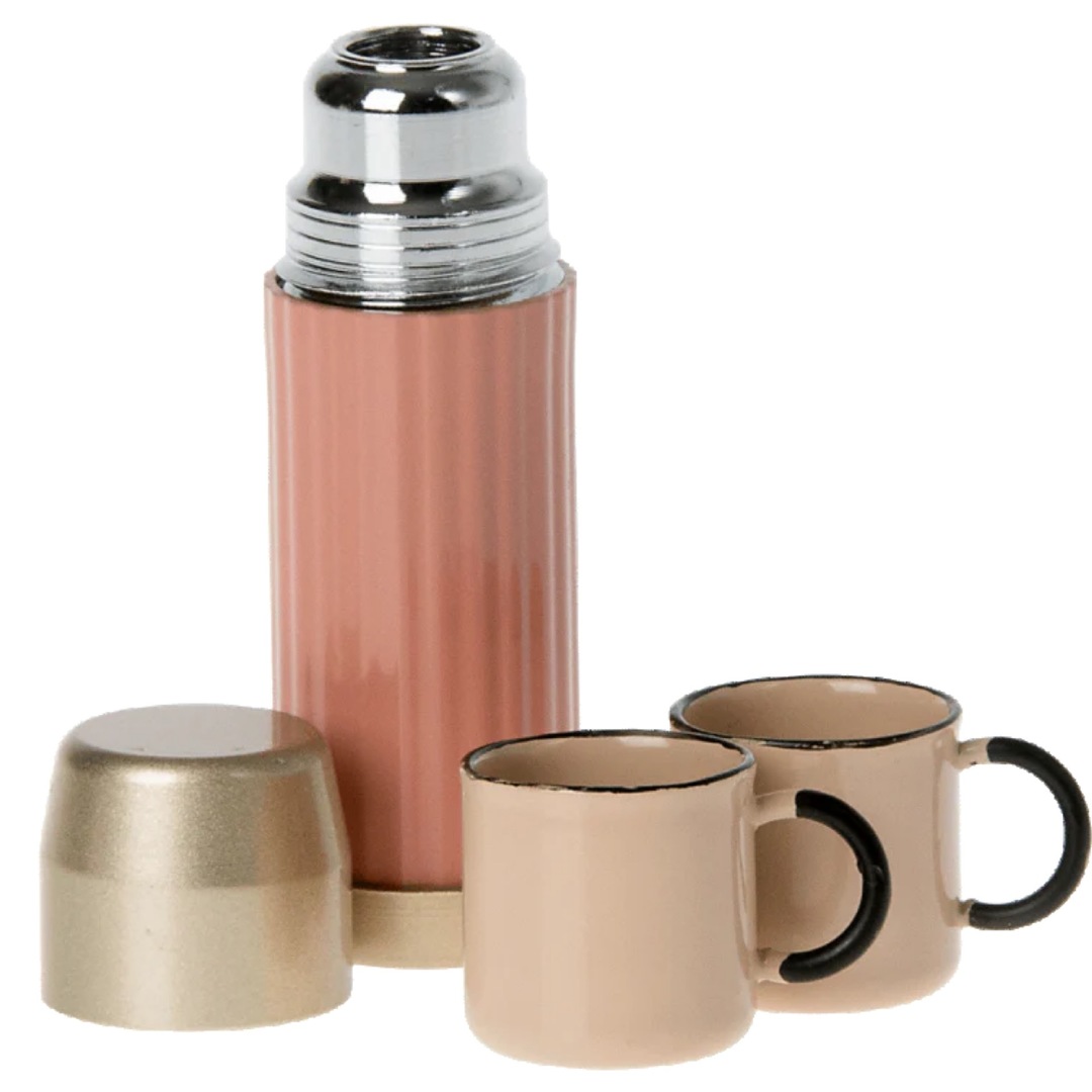 Maileg, Mouse: Thermos and Cup, Coral 11-2114-01