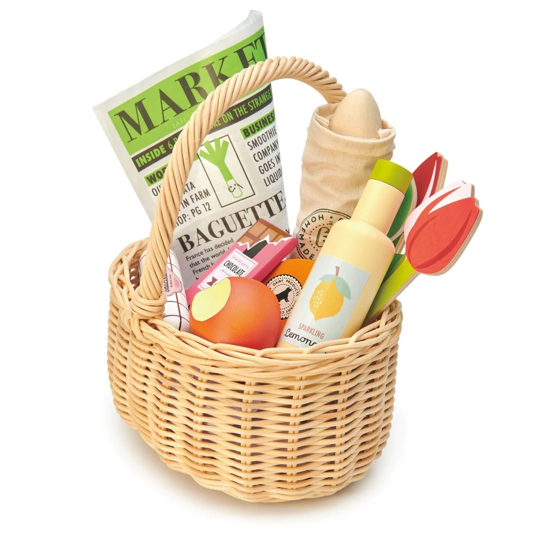 Tender Leaf, Farmer's Market Wicker Shopping Basket TL 8286