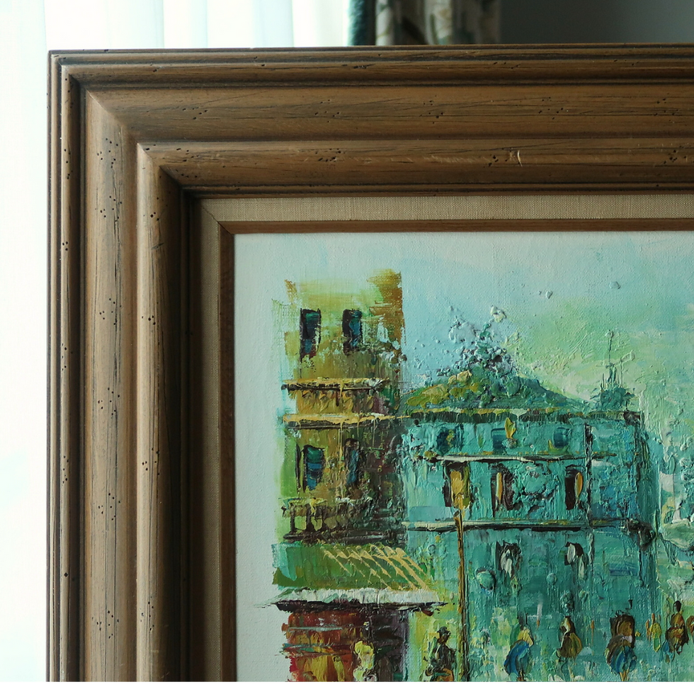 Thumbnail: MARKET ABOVE THE SEA OIL PAINTING