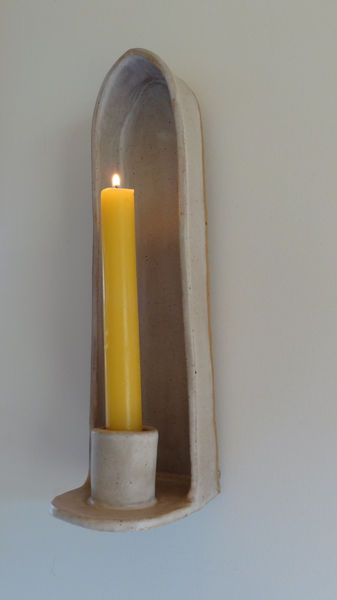 Candle sconce, ceramics, candles 