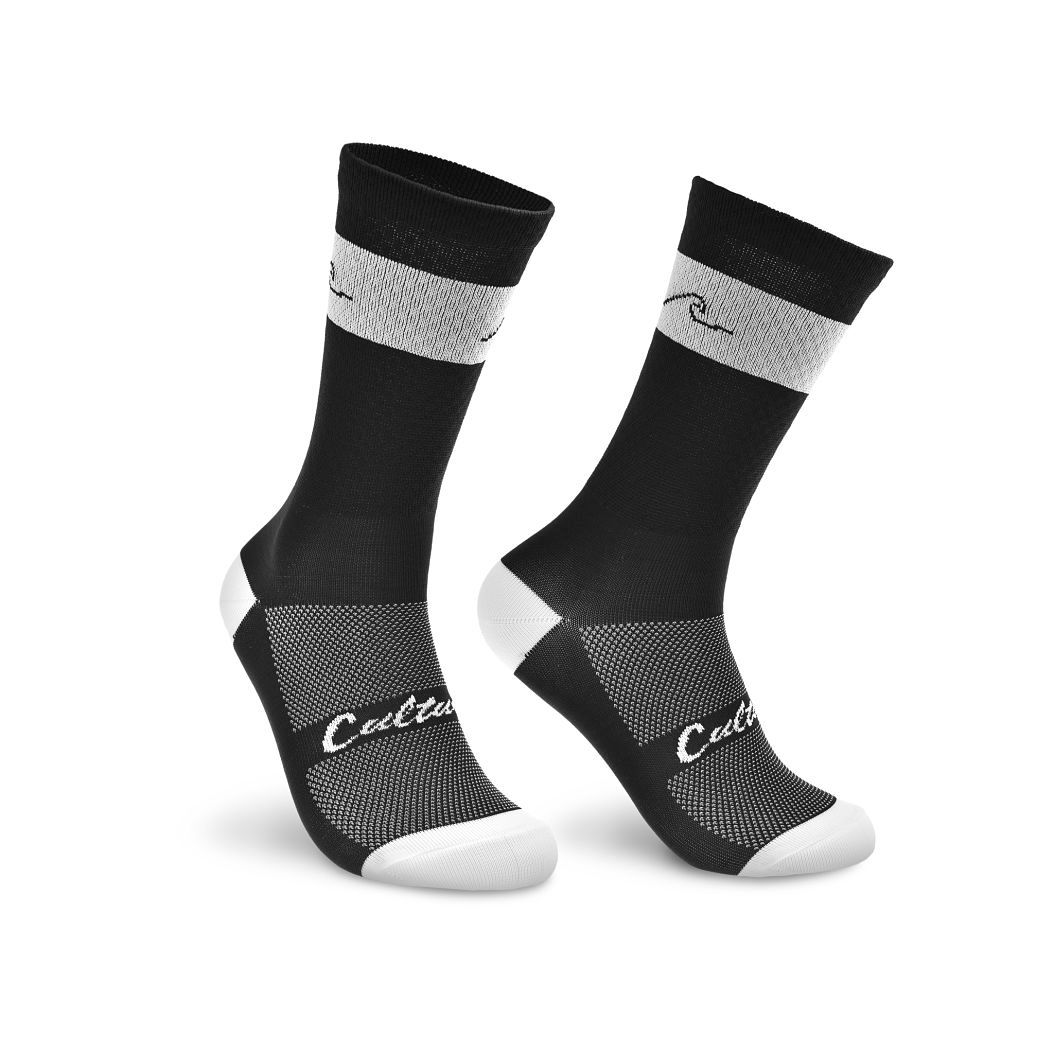 Medias CICLISMO Culture Negro Blanco