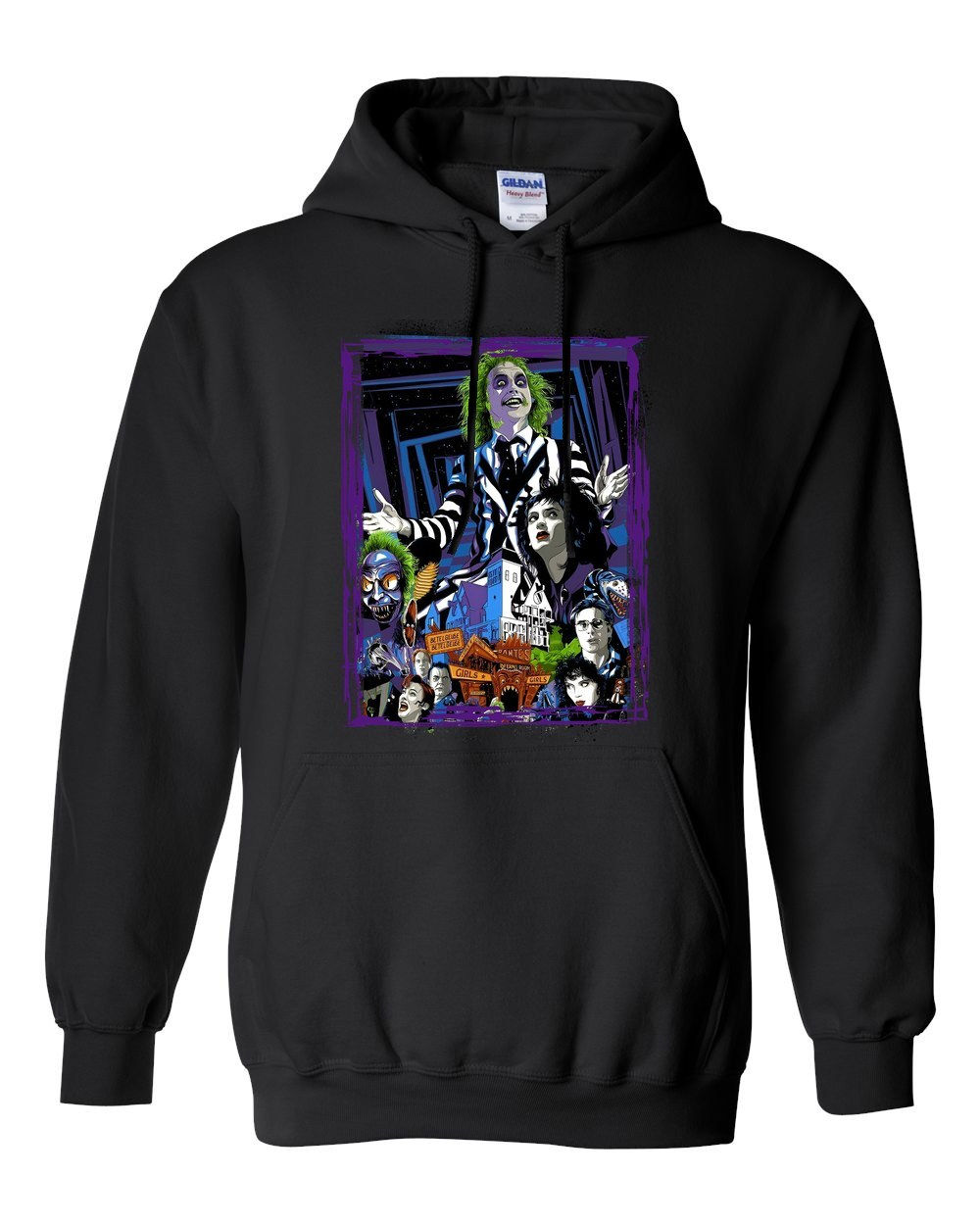 18500 Gildan Hoodie Halloween 050 Beetlejuice Movie Collage