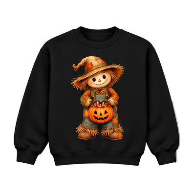 18000 Gildan Crewneck Sweatshirt Halloween 118 Scarecrow Trick-or-Treat Candy Bu