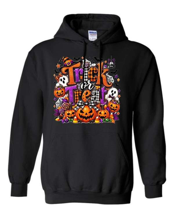 18500 Gildan Hoodie Halloween 032 Trick or Treat Ghosts