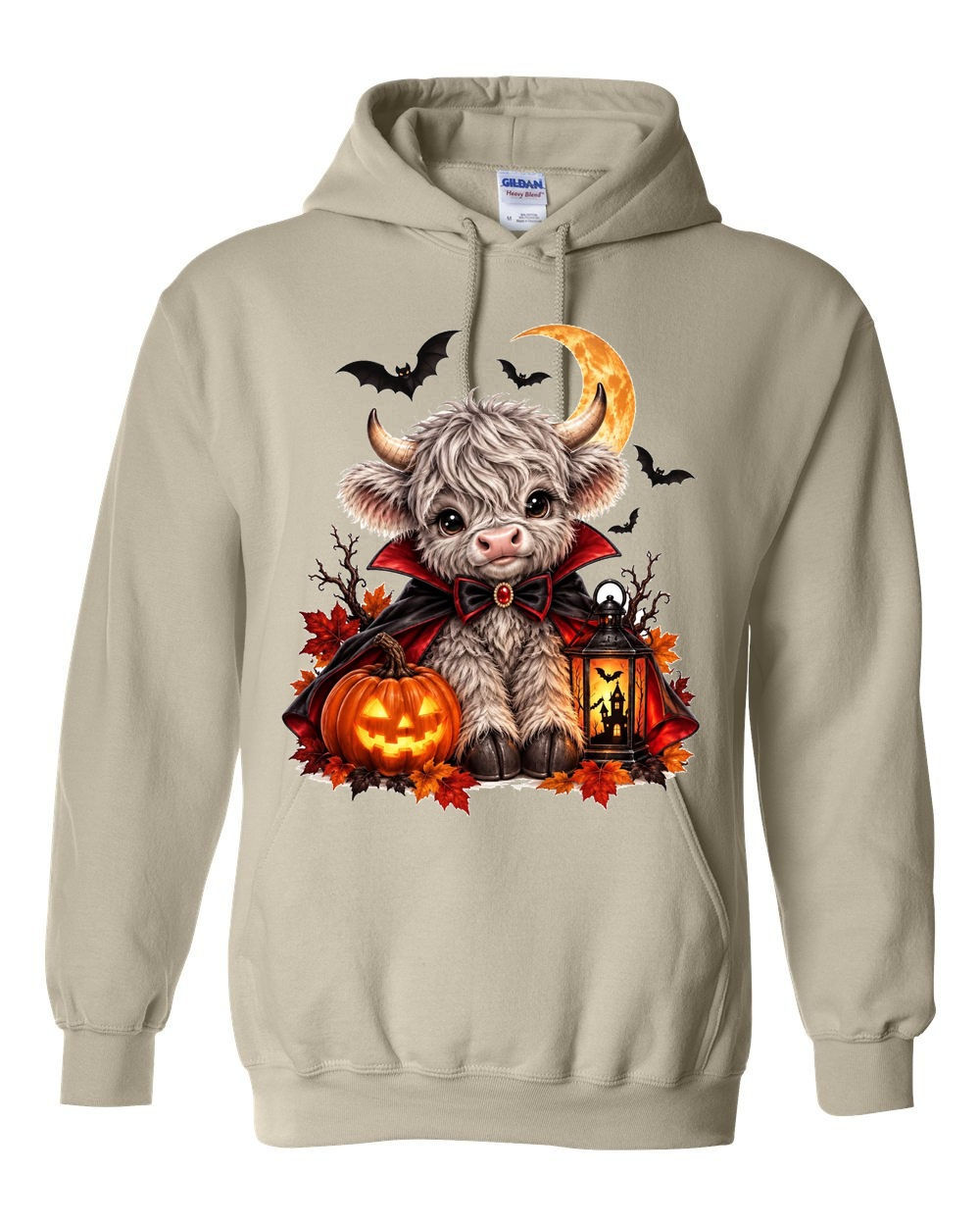 18500 Gildan Hoodie Highland Cow 030 – Vampire Moon