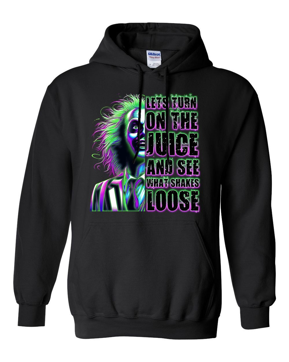 18500 Gildan Hoodie Halloween 073 Turn On The Juice Neon Portrait