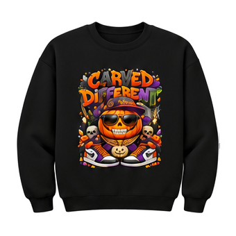 18000 Gildan Crewneck Sweatshirt Halloween 019 Carved Different
