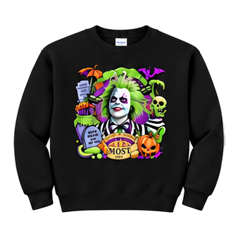 18000 Gildan Crewneck Sweatshirt Halloween 055 Never Trust the Living Collage
