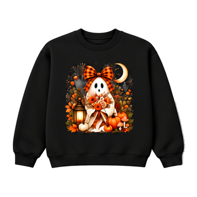 18000 Gildan Crewneck Sweatshirt Halloween 009 Autumn Floral Ghost