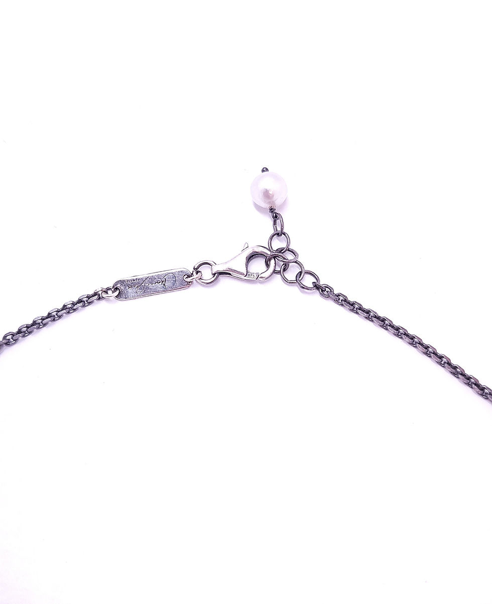 縮圖：Maria e Luisa Jewels Necklace in 925 Silver with Fresh Water Pearls and Quartz