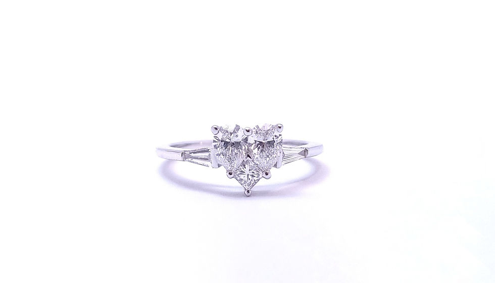 Heart RingIn 18K Gold With Diamonds