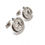 縮圖：Cufflinks in 925 Silver with Original Mechanism and Black Diamonds