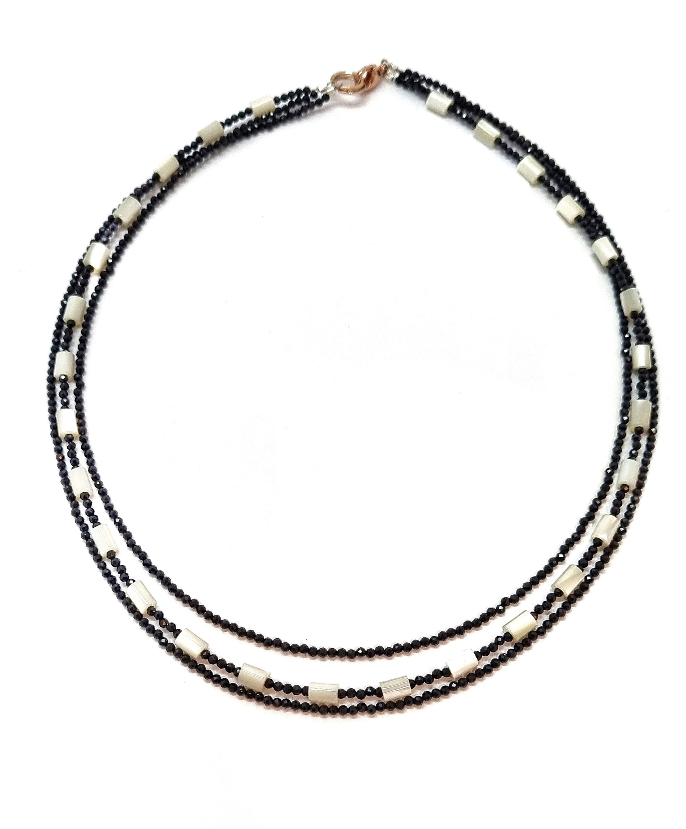 Necklace with Mother Of Pearl and Spinels