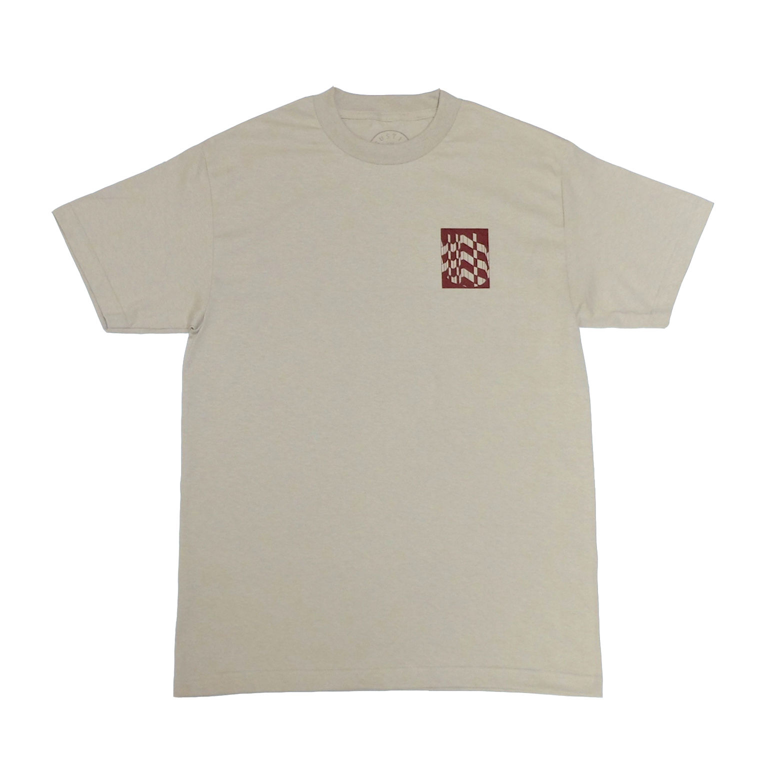 RCS Building Face Tee (Sand×Maroon)
