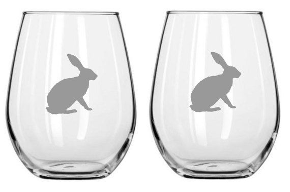 rabbit gift Personalized Wine Whiskey Beer Glass
