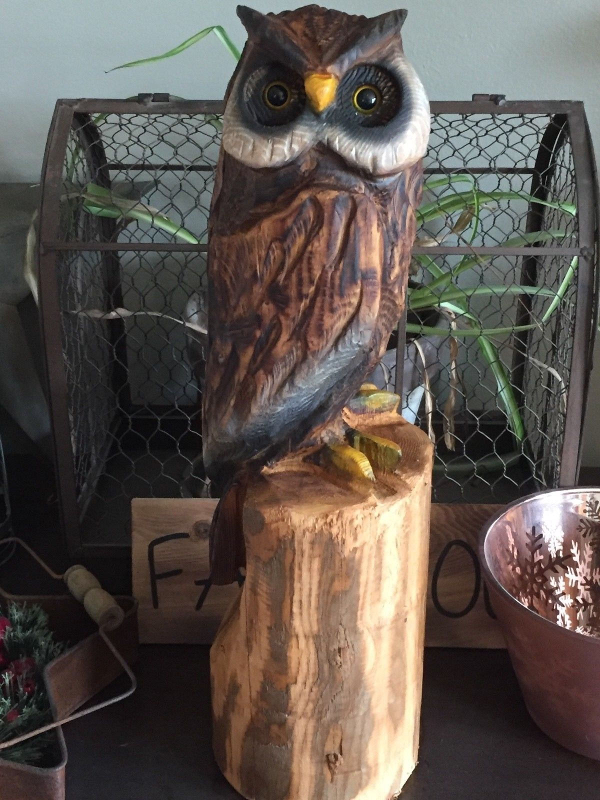 Owl Chainsaw Carving Braden Wulf