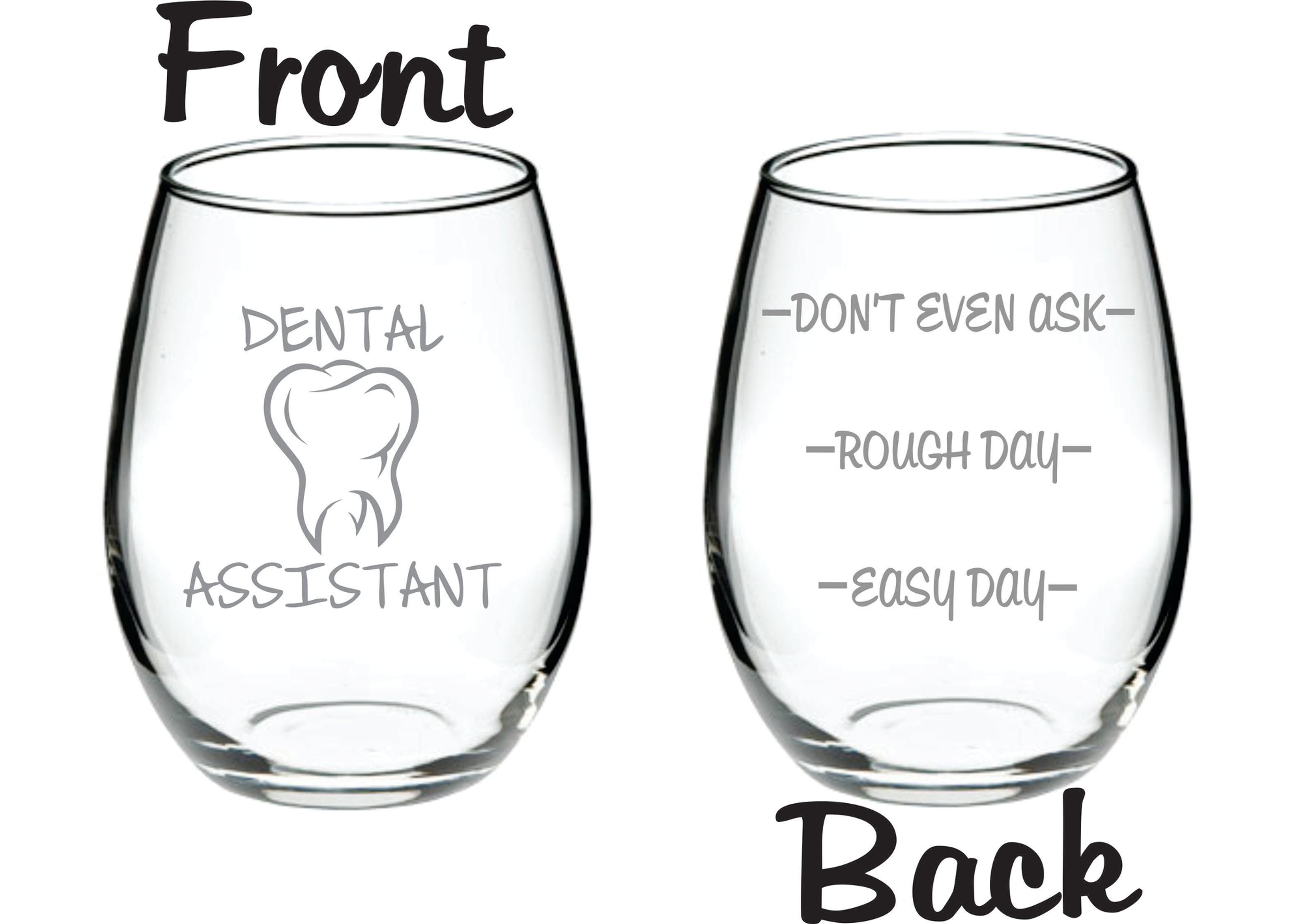 Dental Assistant Personalized Glass Gift