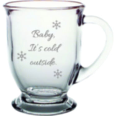 Baby It's Cold Outside Personalized Glass Gift