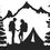 Miniatura: Camping Couple Outdoor Wedding Cake Topper