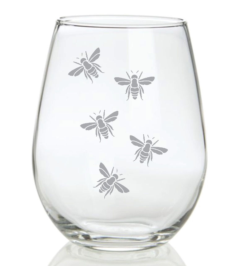 bee beekeeper gift Personalized Wine Whiskey Beer Glass