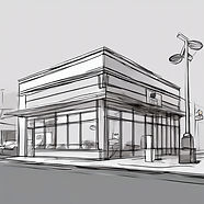 simple exterior of square fast food restaurant.jpg