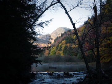The beautiful mountain scenery reminds of God's strength and that He can be our refuge in difficult times.
