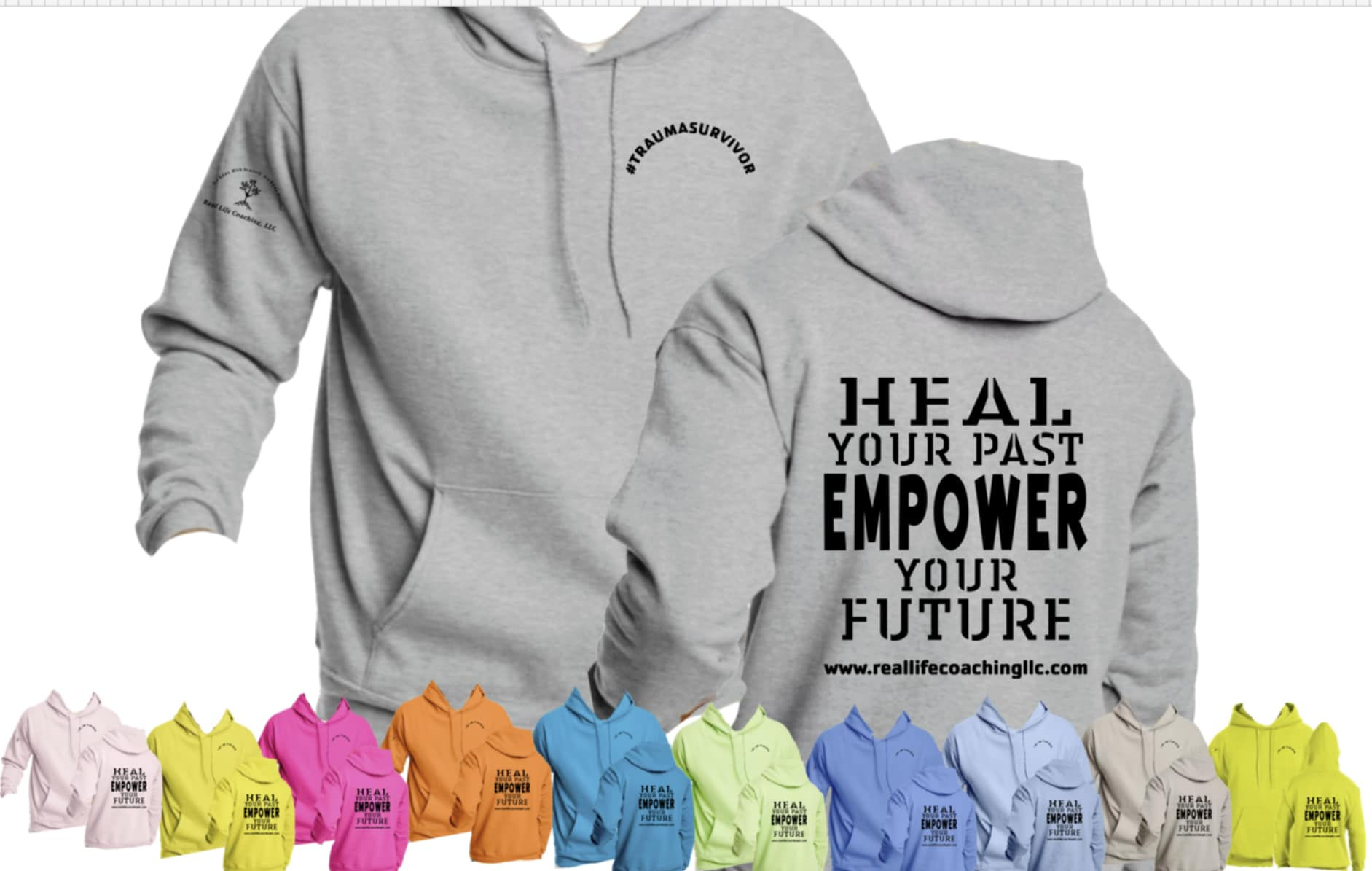 Heal Your Past, Empower Your Future: Pull Over Hoodie