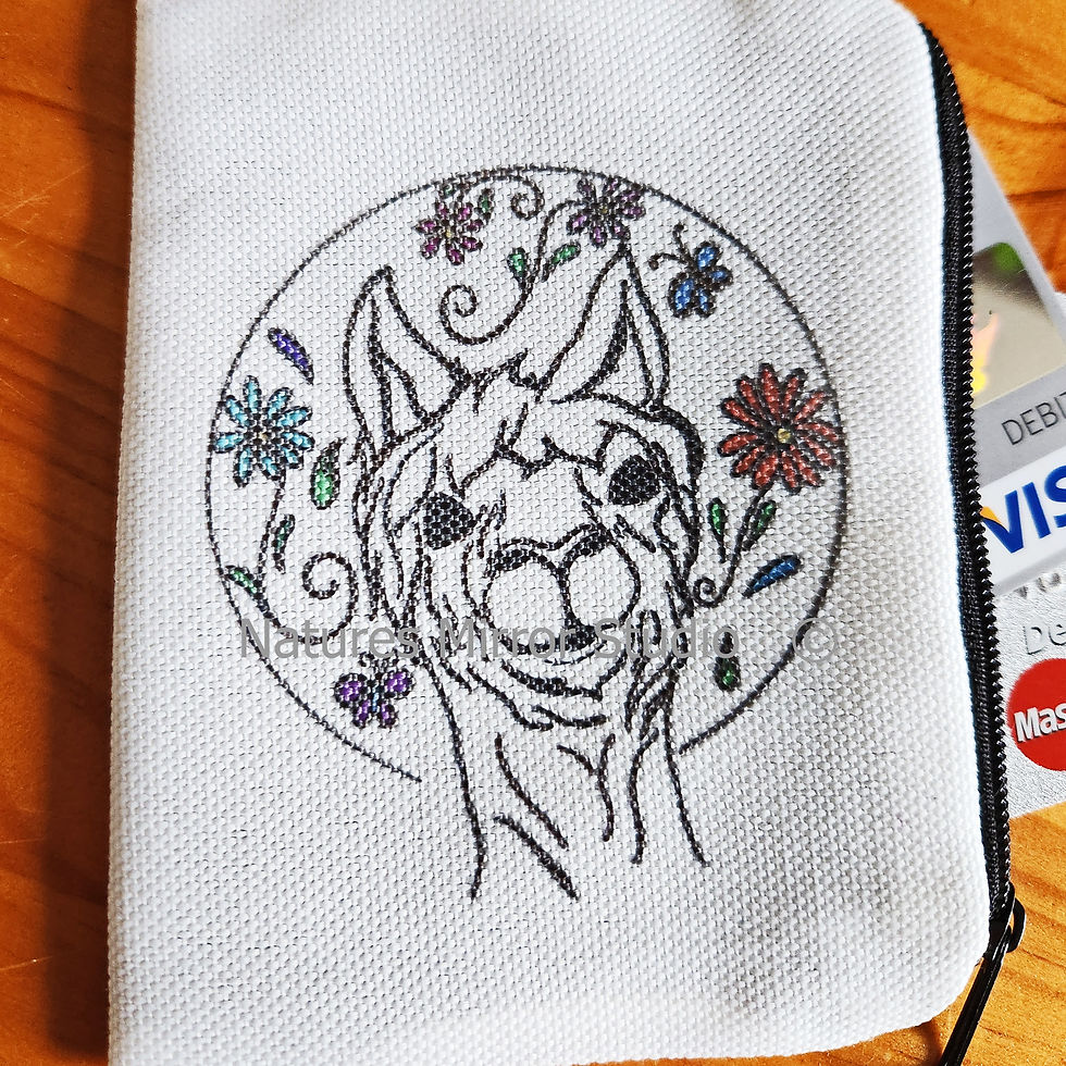 Thumbnail: Spring Poppy - Lined Credit Card Keyring Pouch