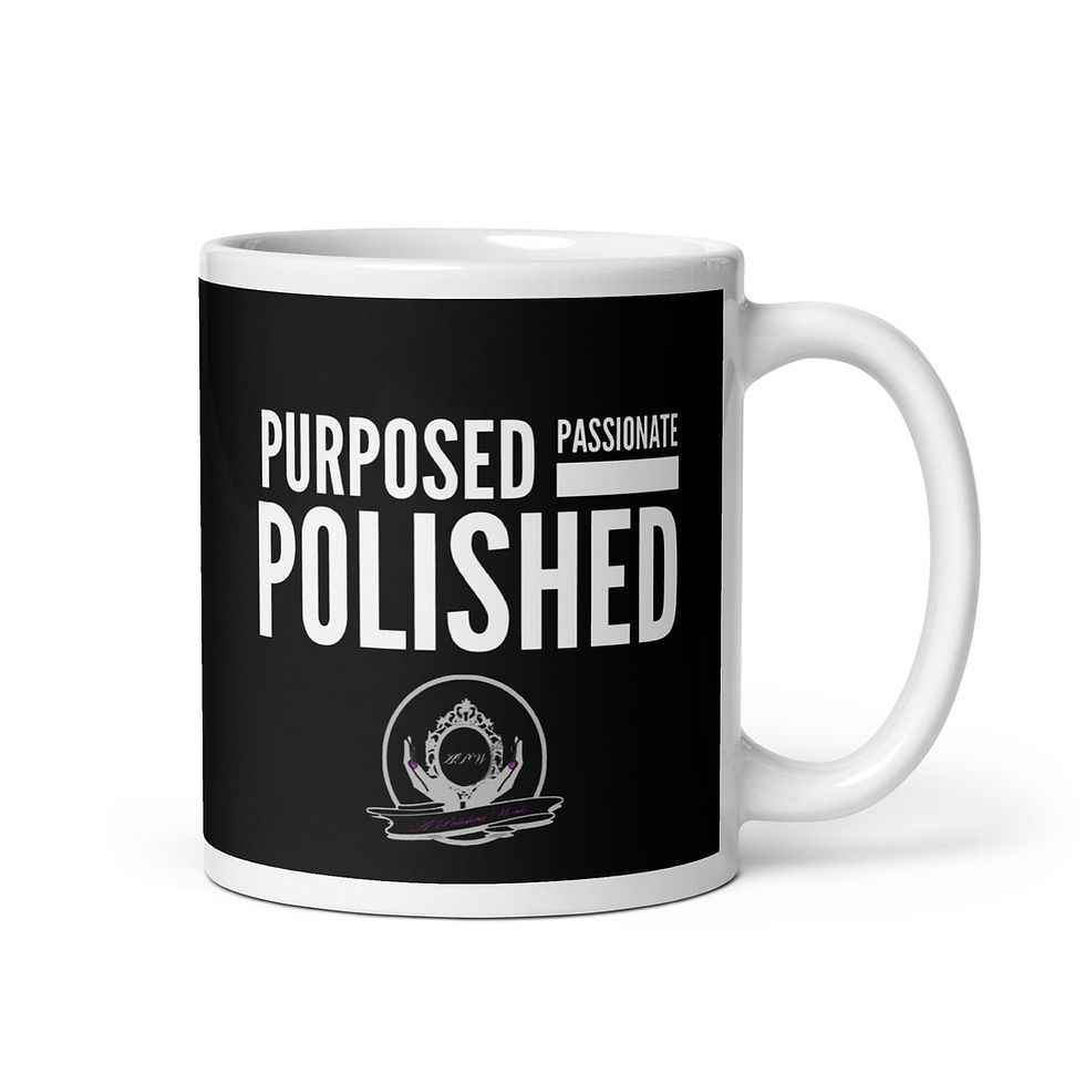 Thumbnail: Purposed, Passionate, Polished Black Mug