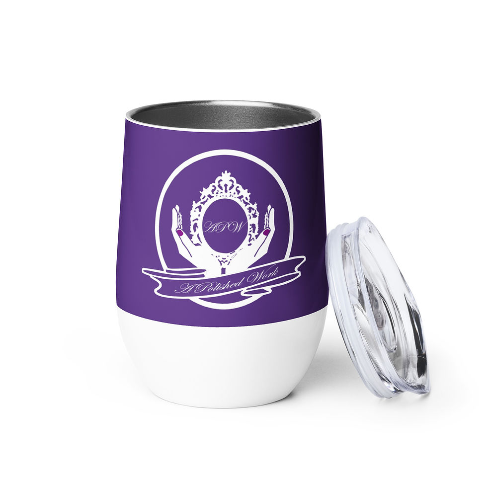 Thumbnail: Purple Wine Tumbler with APW Logo