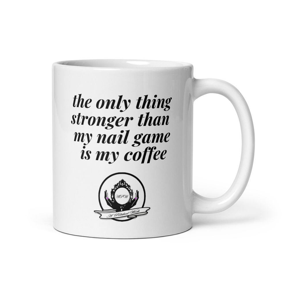 Thumbnail: Nail Game with APW Logo White Glossy Mug