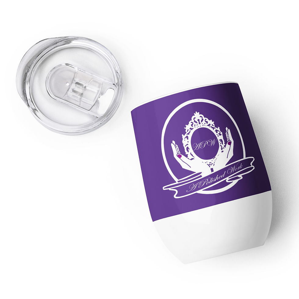 Thumbnail: Purple Wine Tumbler with APW Logo