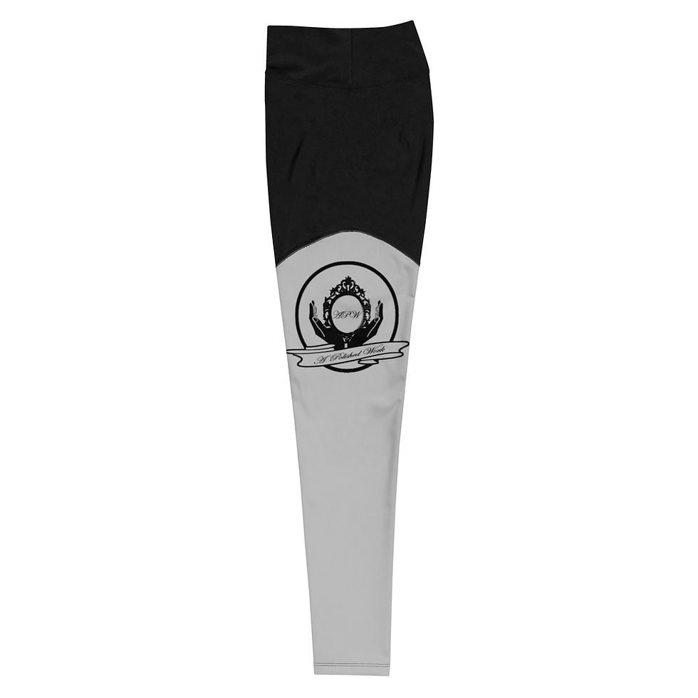 Thumbnail: Grey & Black Sports Leggings