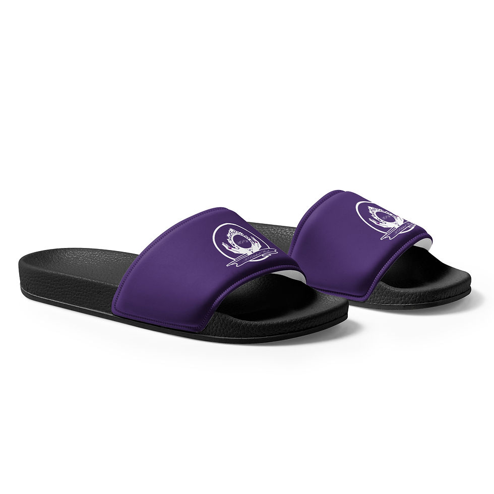 Thumbnail: Women's Slides - Purple with APW Logo