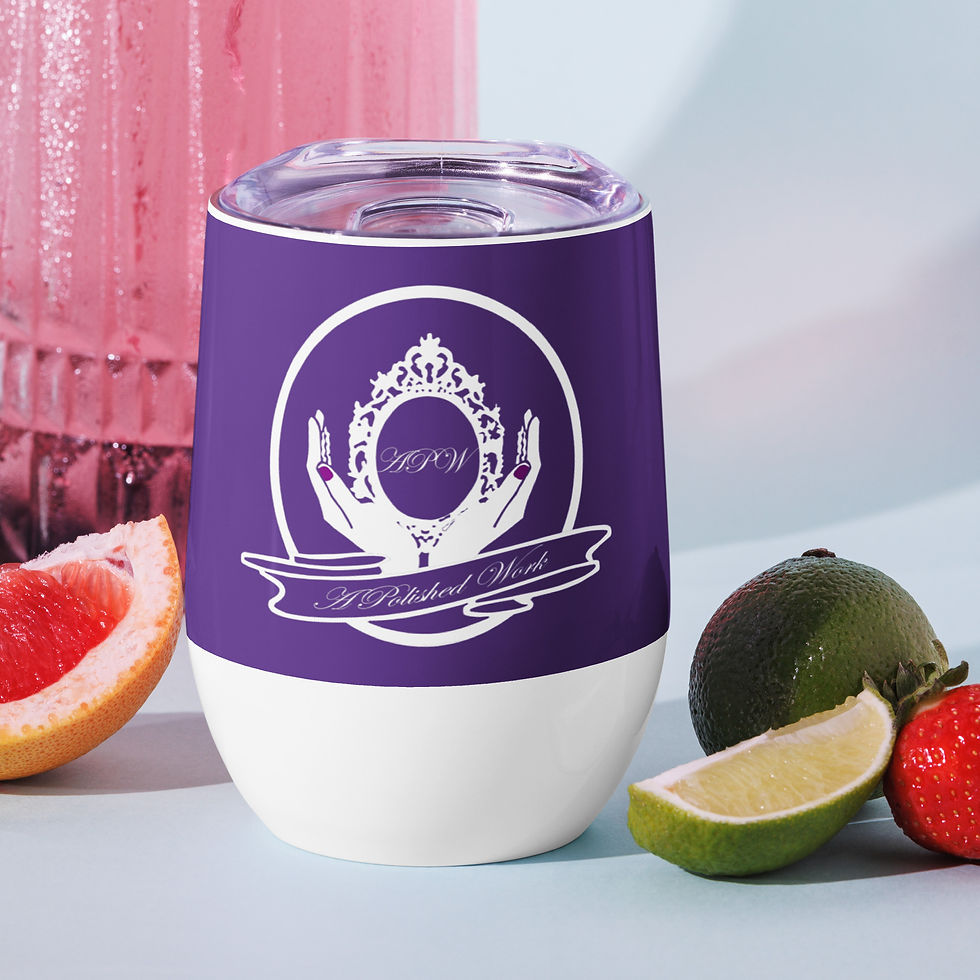 Thumbnail: Purple Wine Tumbler with APW Logo