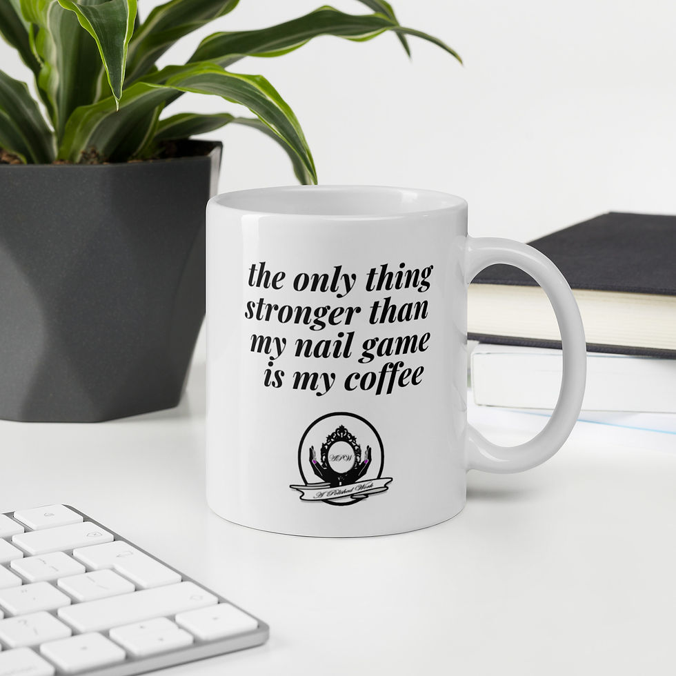 Thumbnail: Nail Game with APW Logo White Glossy Mug