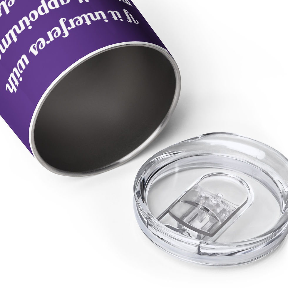 Thumbnail: If it interferes with my nail appointment... Purple Wine Tumbler