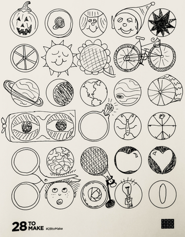 Day 8: Thirty Circles. The goal is to fill 30 circles as fast as you can. I liked trying to connect some of the circles into groupings. One of them even needed a trim.