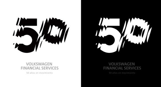 Celebrating 50 with typography logo design inspo