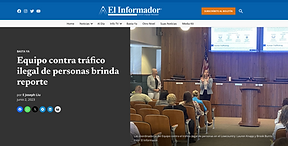 Equipo contra tráfico ilegal de personas brinda reporte ( in Spanish )
