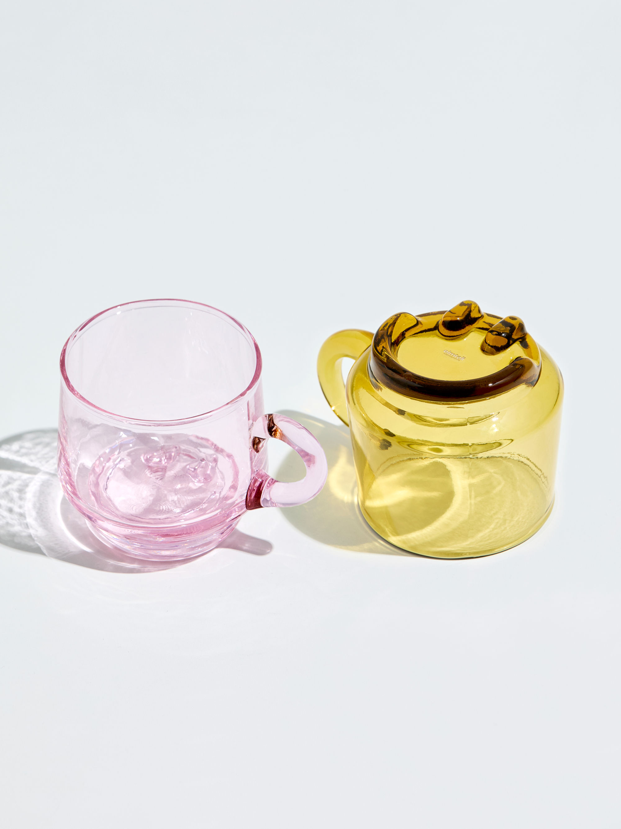Set of 2 x GRINN Mug Glass (Pink+Amber)