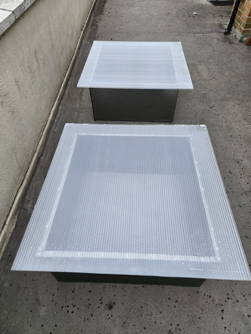 Two square skylights for residential home improvements