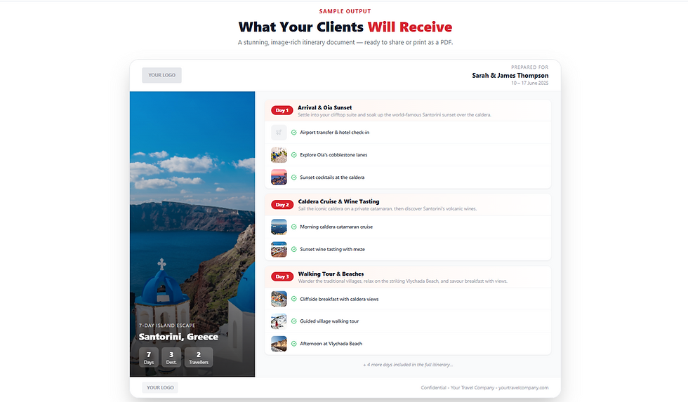 Thumbnail: TRAVEL ITINERARY BUILDER