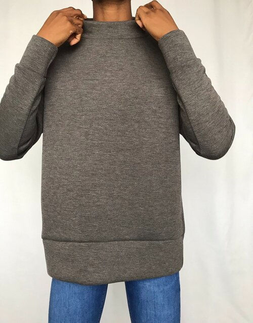 Thumbnail: Collared Grey Sweatshirt